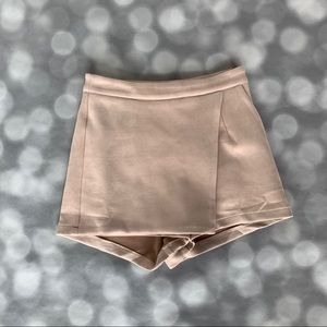 Missguided Nude Suede Skort